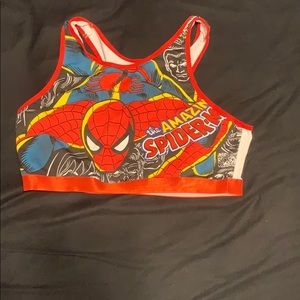 spider-man sports bra